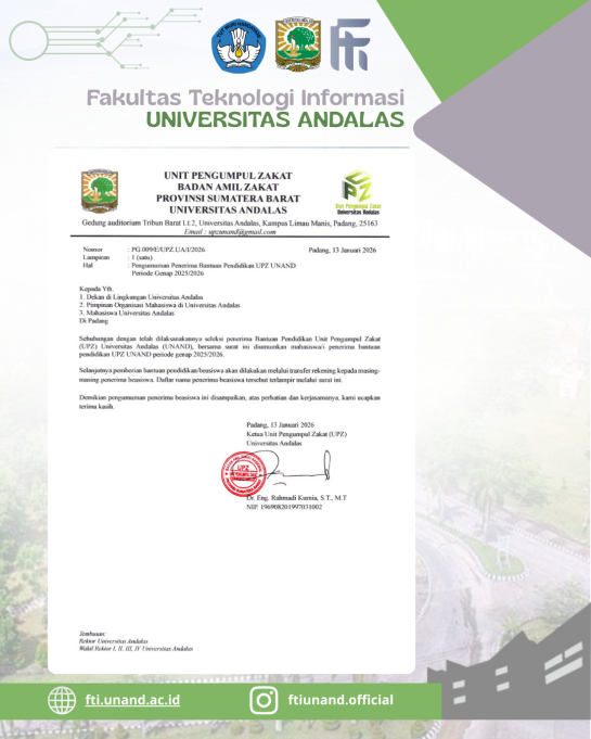 Penerima Bantuan Pendidikan UPZ UNAND